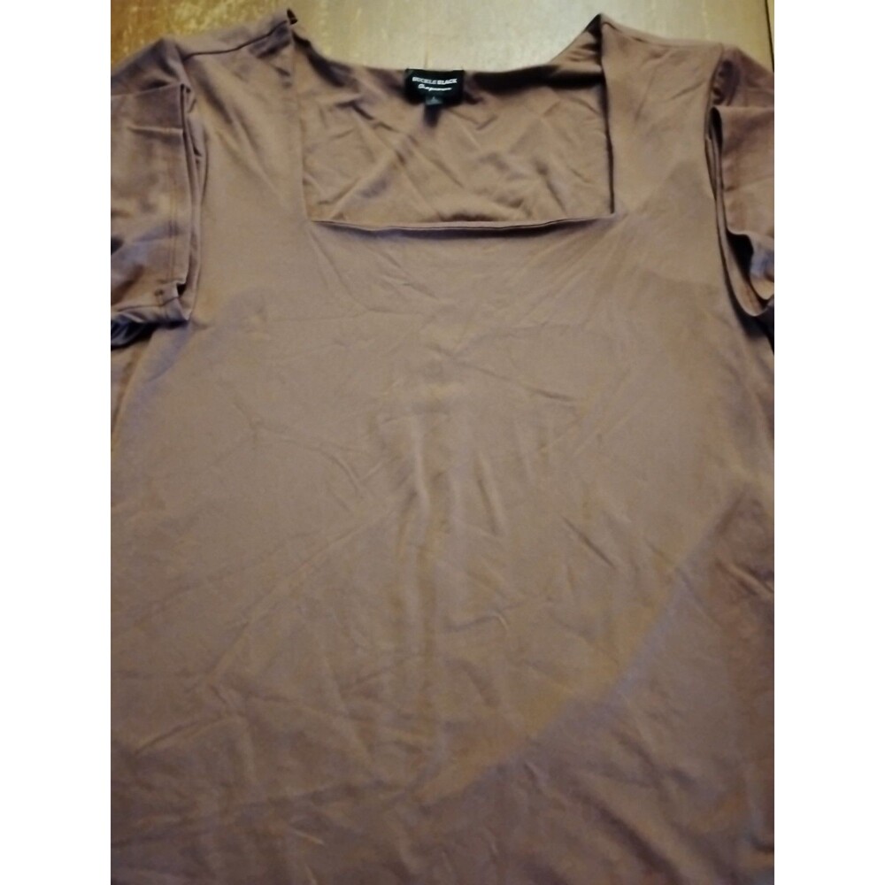 Buckle Black Shapewear Women's Sz.L Mauve Short Sleeve Square Neck Top